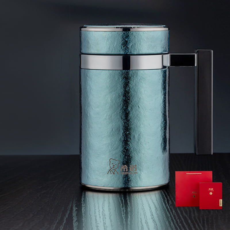 Pure Titanium Office Vacuum flask with Handle