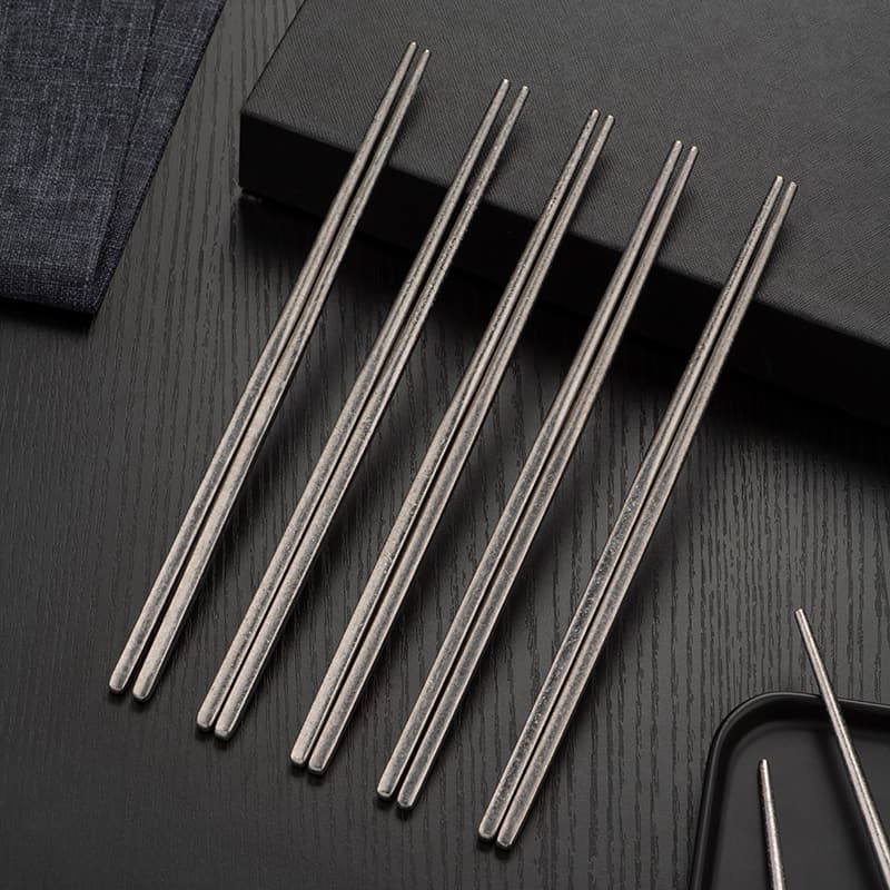 Pure Titanium Antibacterial Chopstick Set Pure Titanium Antibacterial Chopstick Set